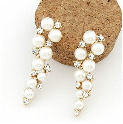 Vintage Cardillo Filigree Pearl & Crystal Cluster Earrings – Recess